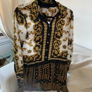 Zara Versace style print dress